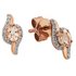 Revere 9ct Rose Gold Morganite & 005ct tw Diamond Earrings