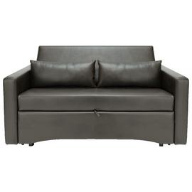 Argos Home Reagan 2 Seater Faux Leather Sofa Bed -Dark Brown