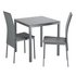 Argos Home Lido Glass Dining Table & 2 Grey Chairs