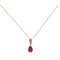 Revere 9ct Gold Diamond Accent Pendant 18 Inch Necklace