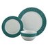 Argos Home Scallop Ceramic 12 Piece Dinner Set - Teal