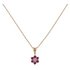 Revere 9ct Gold Flower Pendant 18 Inch Necklace