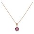 Revere 9ct Gold Flower Pendant 18 Inch Necklace