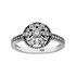 Moon & Back Sterling Silver Cubic Zirconia Flower Ring