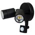 Luceco Twin LED PIR Wall Spotlight - Black