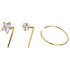 State of Mine 9ct Yellow Gold CZ Nose Stud & HoopSet of 3