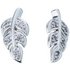 Revere Sterling Silver Cubic Zirconia Leaf Earrings
