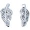 Revere Sterling Silver Cubic Zirconia Leaf Earrings