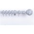 Argos Home Extendable Stars Metal Curtain Pole - Grey