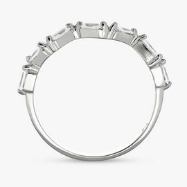 Revere Sterling Silver Baguette Half Eternity Ring