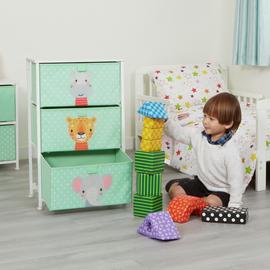 Liberty House Toys Kids Jungle 3 Drawer Storage Unit - Green