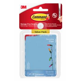 Command Clear Decorating Clips with Clear Strips
