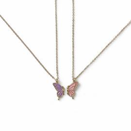 Flitzy Kids BFF Butterfly Charm Necklace - Set of 2
