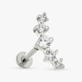 Revere Sterling Silver Crescent Flatback Earring