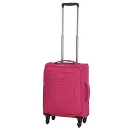 Featherstone 4 Wheel Soft Cabin-Size Suitcase - Pink