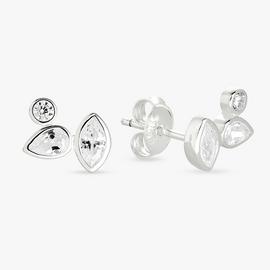 Revere Sterling Silver Marquise Cubic Zirconia Stud Earrings