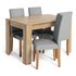 Argos Home Miami Oak Effect Extending Table & 4 Grey Chairs
