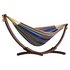 Vivere Double Cotton Hammock With Wooden Stand ? Tropical