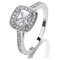 Buckley Silver Colour CZ Sparkle Cushion Ring - Medium