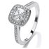Buckley Silver Colour CZ Sparkle Cushion Ring - Medium