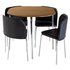 Argos Home Amparo Oak Veneer Dining Table & 4 Chairs - Black
