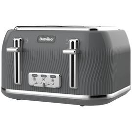 Breville VTT892 Flow 4 Slice Toaster - Grey