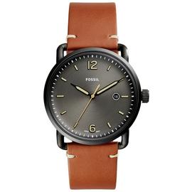 Fossil Commuter Men's Brown Leather Strap Watch