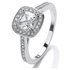 Buckley Silver Colour Cubic Zirconia Sparkle Cushion Ring