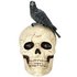 Halloween Perched Raven on Skull Decoration