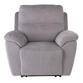 Argos Home Sandy Fabric Power Recliner Chair - Silver