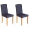 Argos Home Pair of Mid Back Fabric Chairs - Charcoal