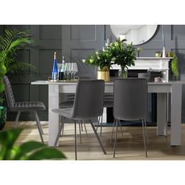 Argos Home Miami Extending White Dining Table & 6 Chairs