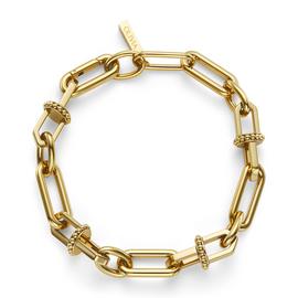 Olivia Burton Stainless Steel Gold IP Anchor Link Bracelet