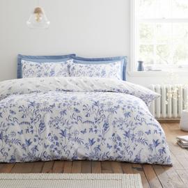 Bianca Cotton 200 TC Thea Floral Blue Bedding Set - Kingsize