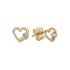 Revere Kids 9ct Yellow Gold CZ Heart Stud Earrings