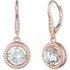 Anne Klein Rose Gold Colour Cubic Zirconia Drop Earrings