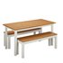 Argos Home Ashdon Table and Bench Set - Two Tone
