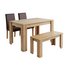 Argos Home Miami Oak Effect Dining Table, Bench & 2 Chairs