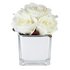 Mirrored Artificial White Rose Flower Arrangement