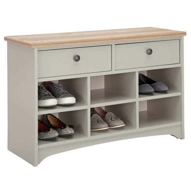 Buy Argos Home Baltimore Hallway Shoe Bench Grey Shoe storage