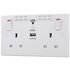 BG 2 Gang Sockets with WiFi Repeater and USB ChargeWhite