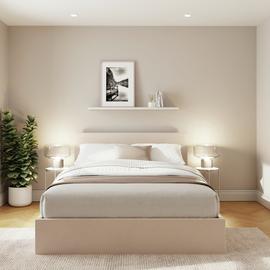 GFW End Lift Velvet Ottoman Bed