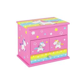 Mele Unicorn Jewellery Box with 3 Drawers