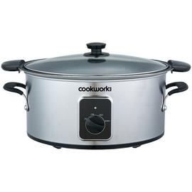 Cookworks 4.5L Searing Slow Cooker - Stainless Steel