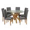 Argos Home Alden Glass Dining Table & 6 Charcoal Chairs