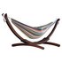 Vivere Double Cotton Hammock With Wooden StandRetro