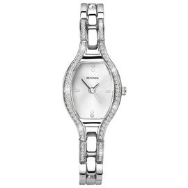 Sekonda Ladies' Silver Coloured Stone Set Bracelet Watch