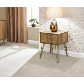 GFW Orleans Lamp Table - Mango Wood Effect