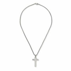 Uncommon Souls Silver Tone Cross Pendant Necklace