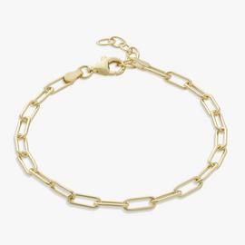Revere 9ct Gold Plated Sterling Silver Long Link Bracelet